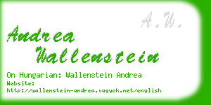 andrea wallenstein business card